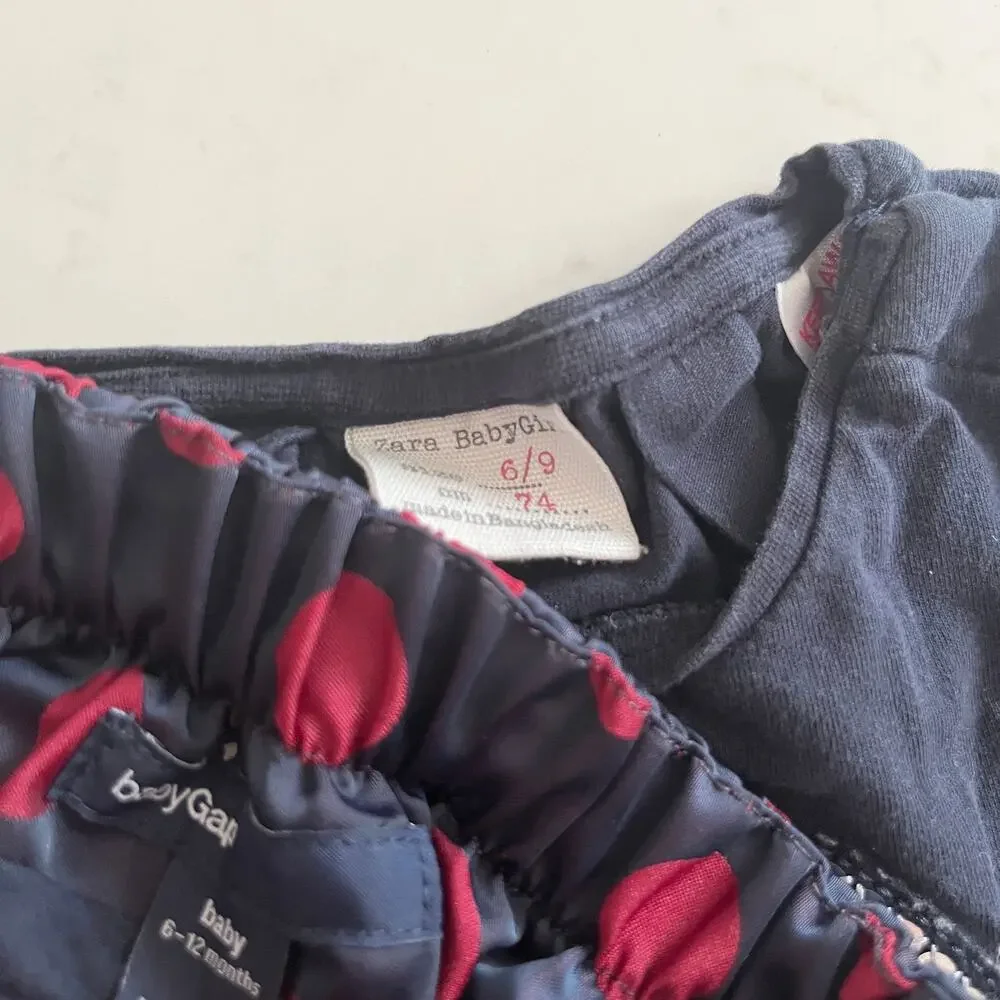 Girls Fall Winter Bundle 6-9M Zara Gap H&M Cozy Baby Outfits Mixed Lot